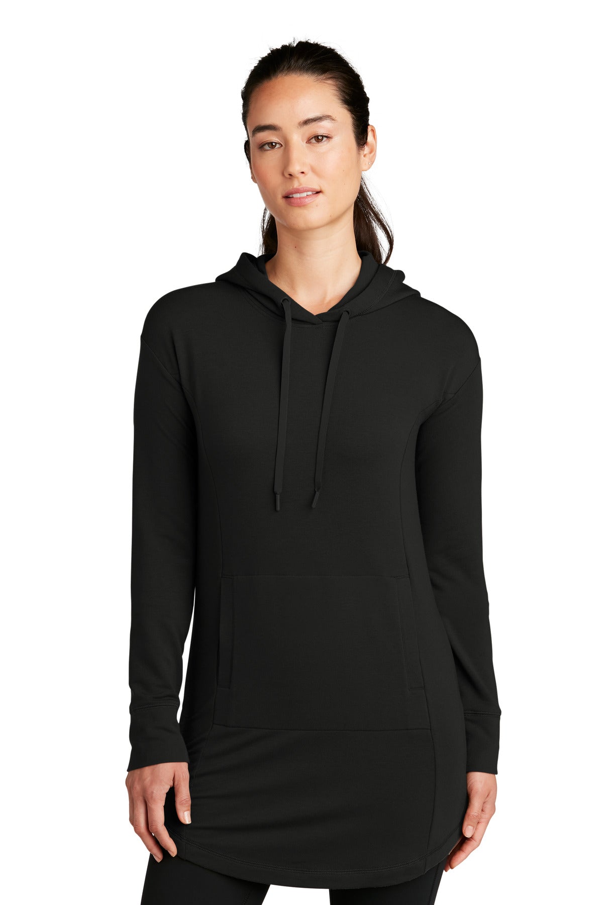 Front View of Blacktop OGIO Women's Luuma Flex Tunic LOG827