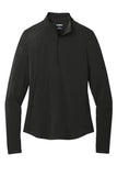 Front View of Blacktop OGIO Women's Motion 1/4-Zip LOG153