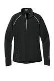Front View of Blacktop OGIO Women's Nexus 1/4-Zip Pullover. LOE335