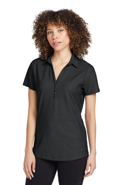 Front View of Blacktop OGIO Women's Onyx Polo. LOG126