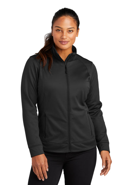 Front View of Blacktop OGIO Women's Torque II Jacket. LOG2010