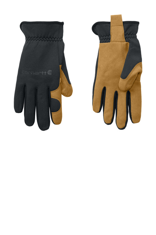 Front View of BlkBarley Carhartt High-Dexterity Open-Cuff Glove CTGD0794
