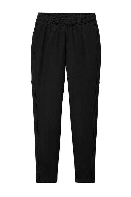 Front View of Blk/Blk Sport-Tek Women's Travel Pant LPST800
