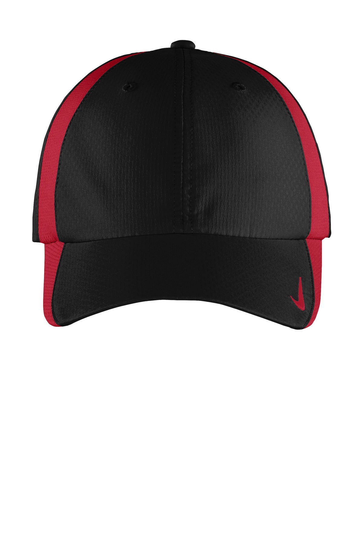 Front View of Blk/GymRed Nike Sphere Performance Cap NKFD9709