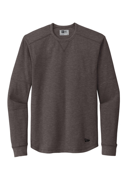 Front View of BlkHthr New Era Thermal Long Sleeve NEA140