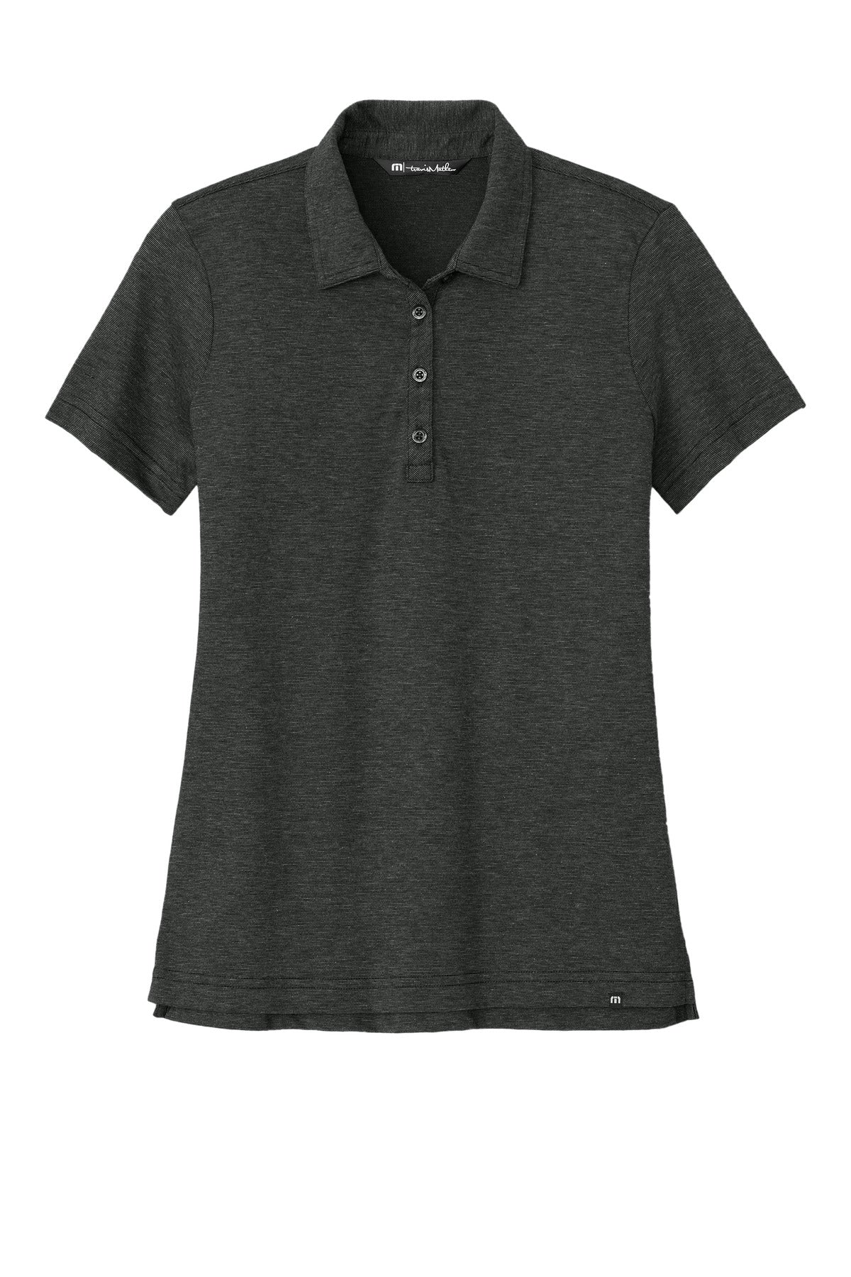 Front View of BlkHthr TravisMathew Women's Sunnyvale Polo TM1LD005