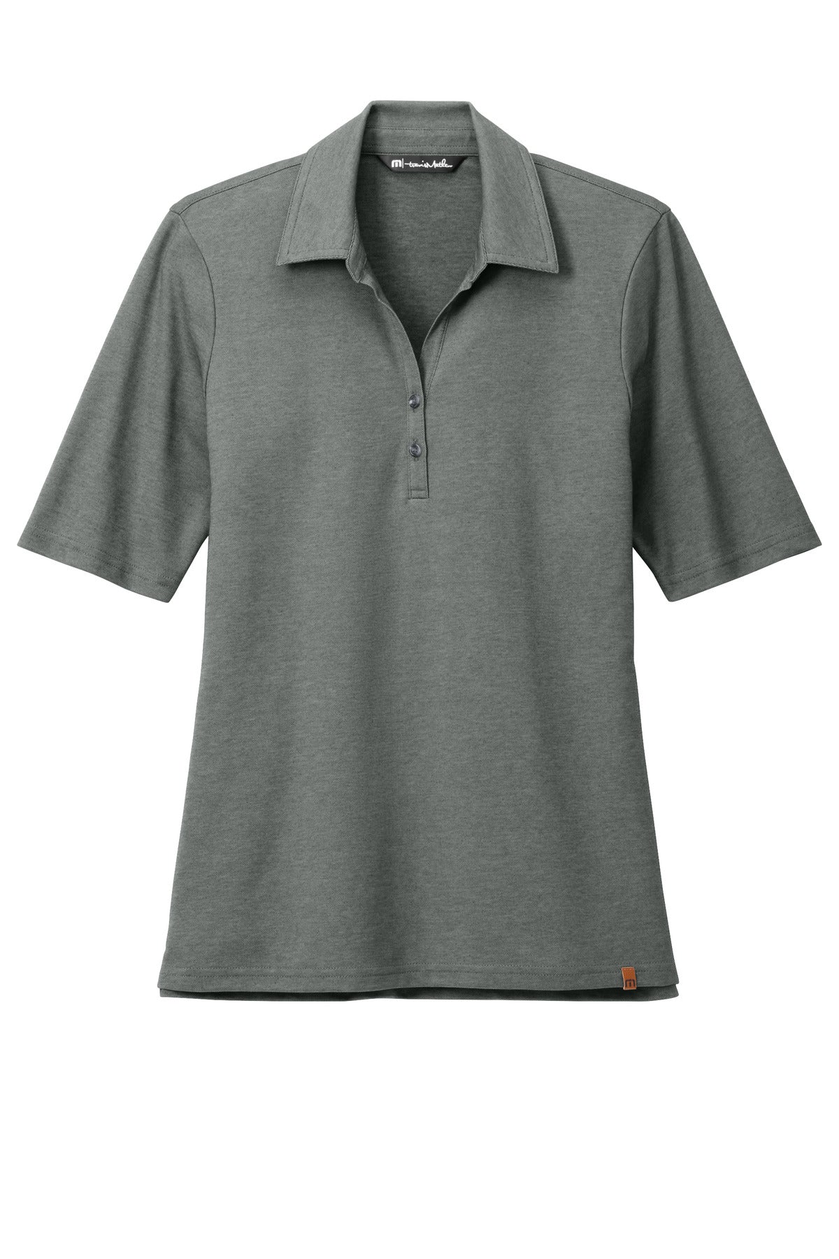 Front View of BlkHthr TravisMathew Women's Sunsetters Polo TM1LD004