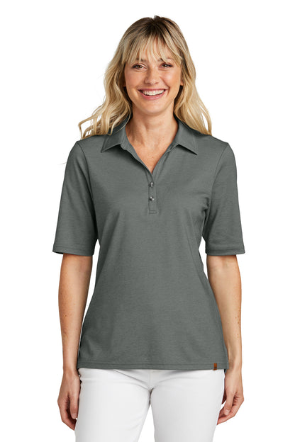 Front View of BlkHthr TravisMathew Women's Sunsetters Polo TM1LD004