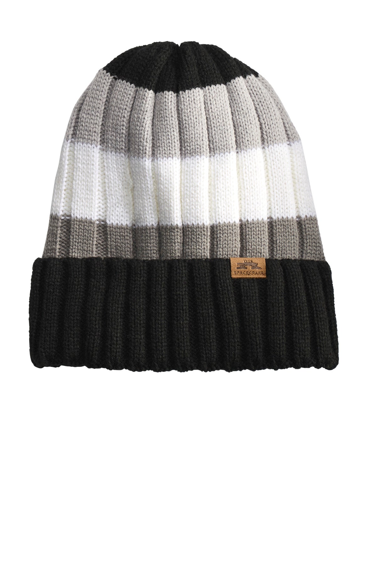 Front View of BlkStripe LIMITED EDITION Spacecraft Throwback Beanie SPC10