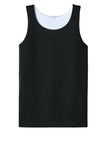 Front View of Blk/White Sport-Tek Youth PosiCharge Competitor Rev Tank YST551