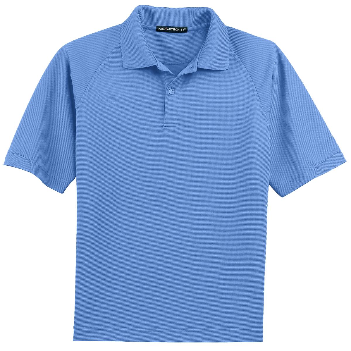 Front View of Blue Lake Port Authority Dry Zone Ottoman Polo. K525