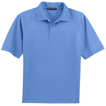Front View of Blue Lake Port Authority Dry Zone Ottoman Polo. K525