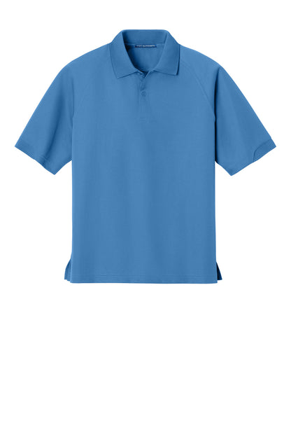 Front View of Blue Lake Port Authority Dry Zone Ottoman Polo. K525