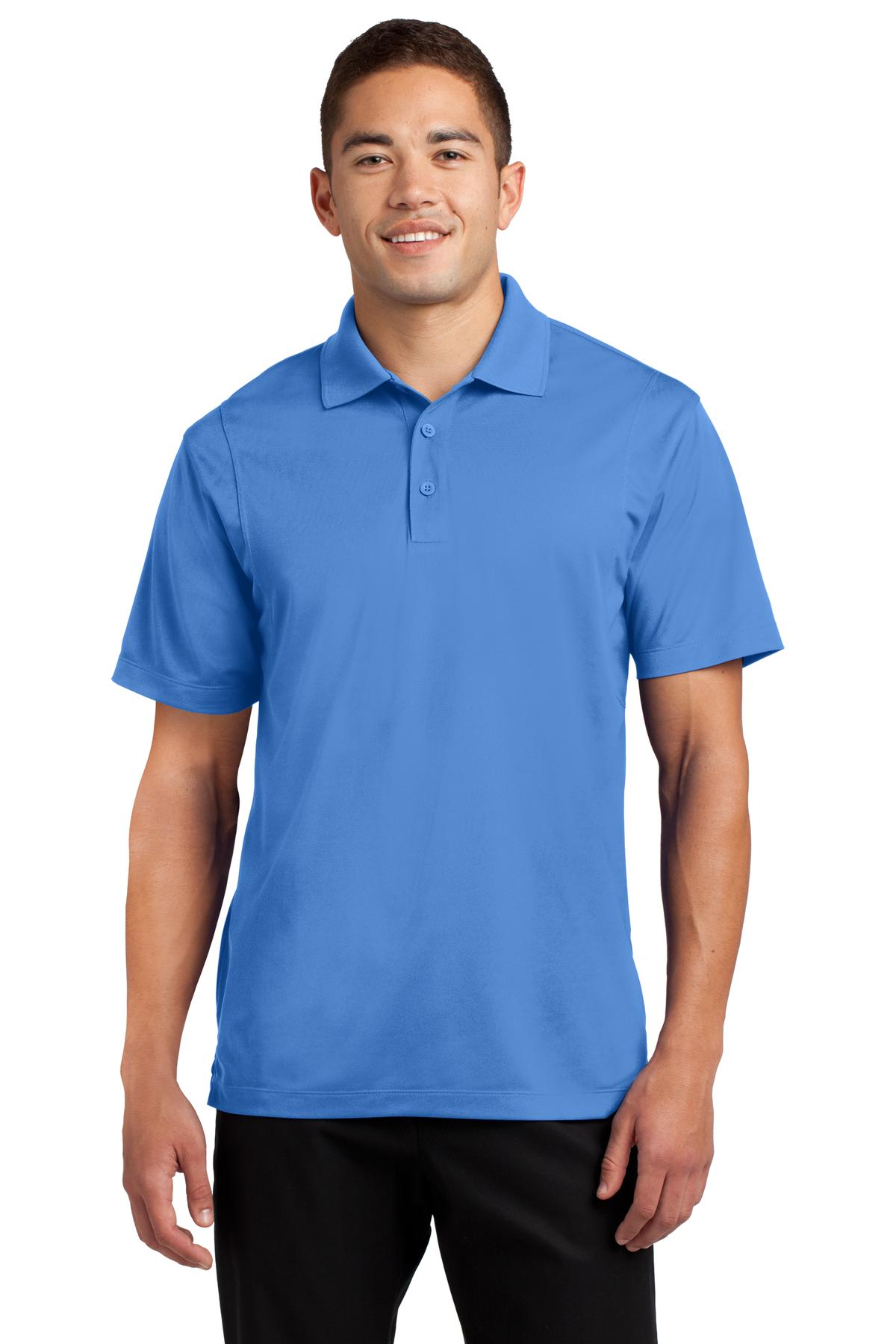Front View of Blue Lake Sport-Tek Tall Micropique Sport-Wick Polo. TST650