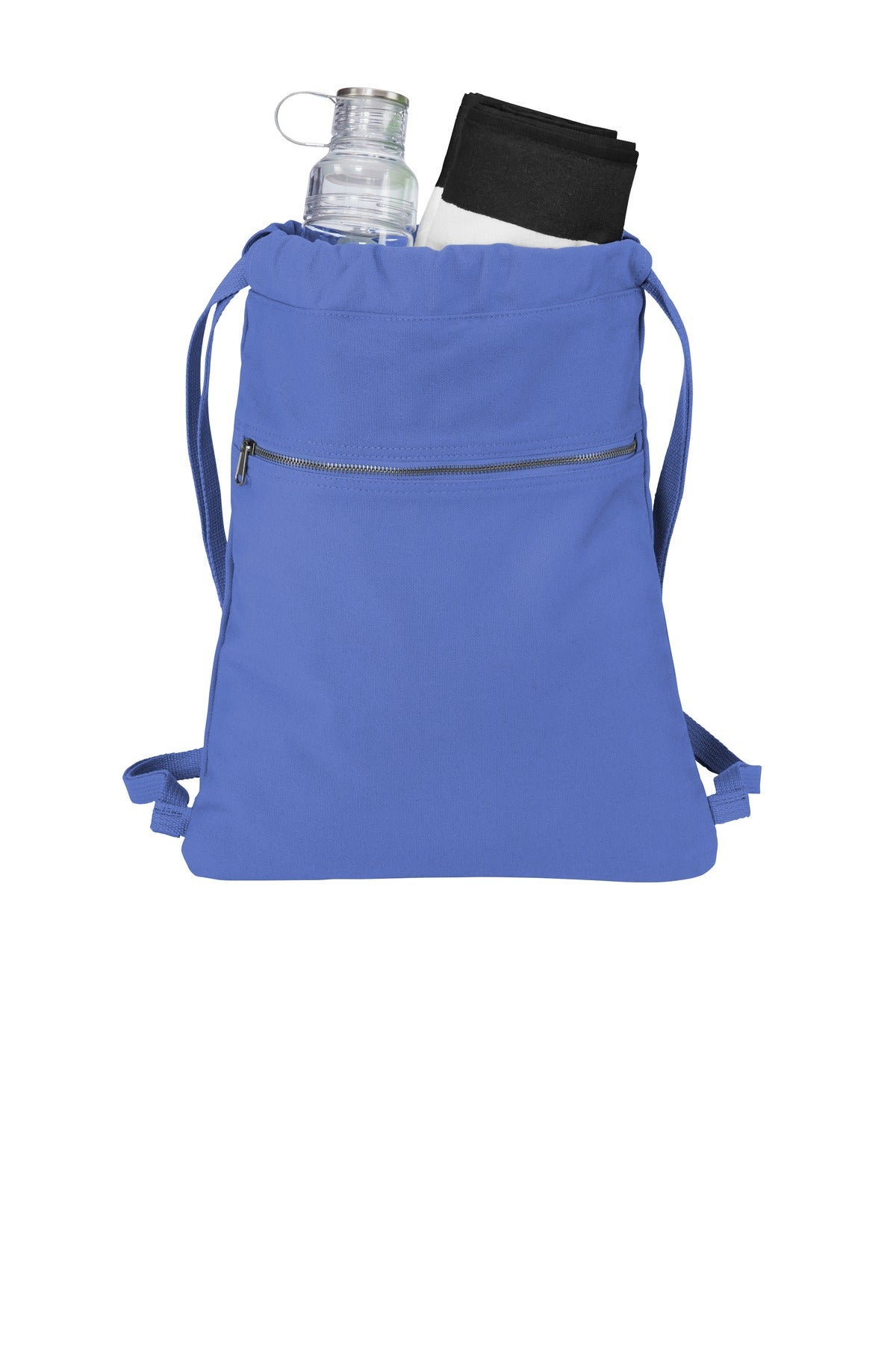 Front View of Blue Moon Port Authority Beach Wash Cinch Pack. BG621