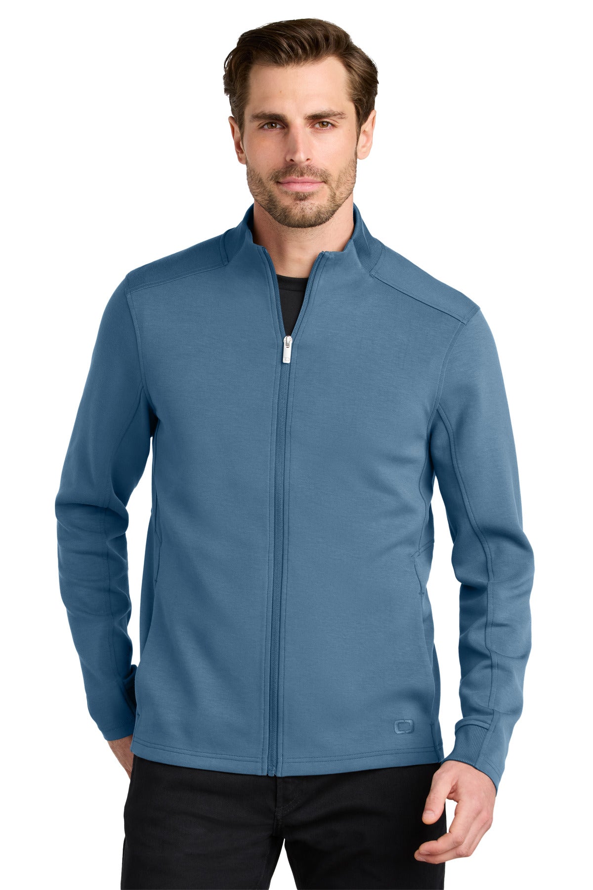 Front View of BlueMist OGIO Transcend Full-Zip OG860