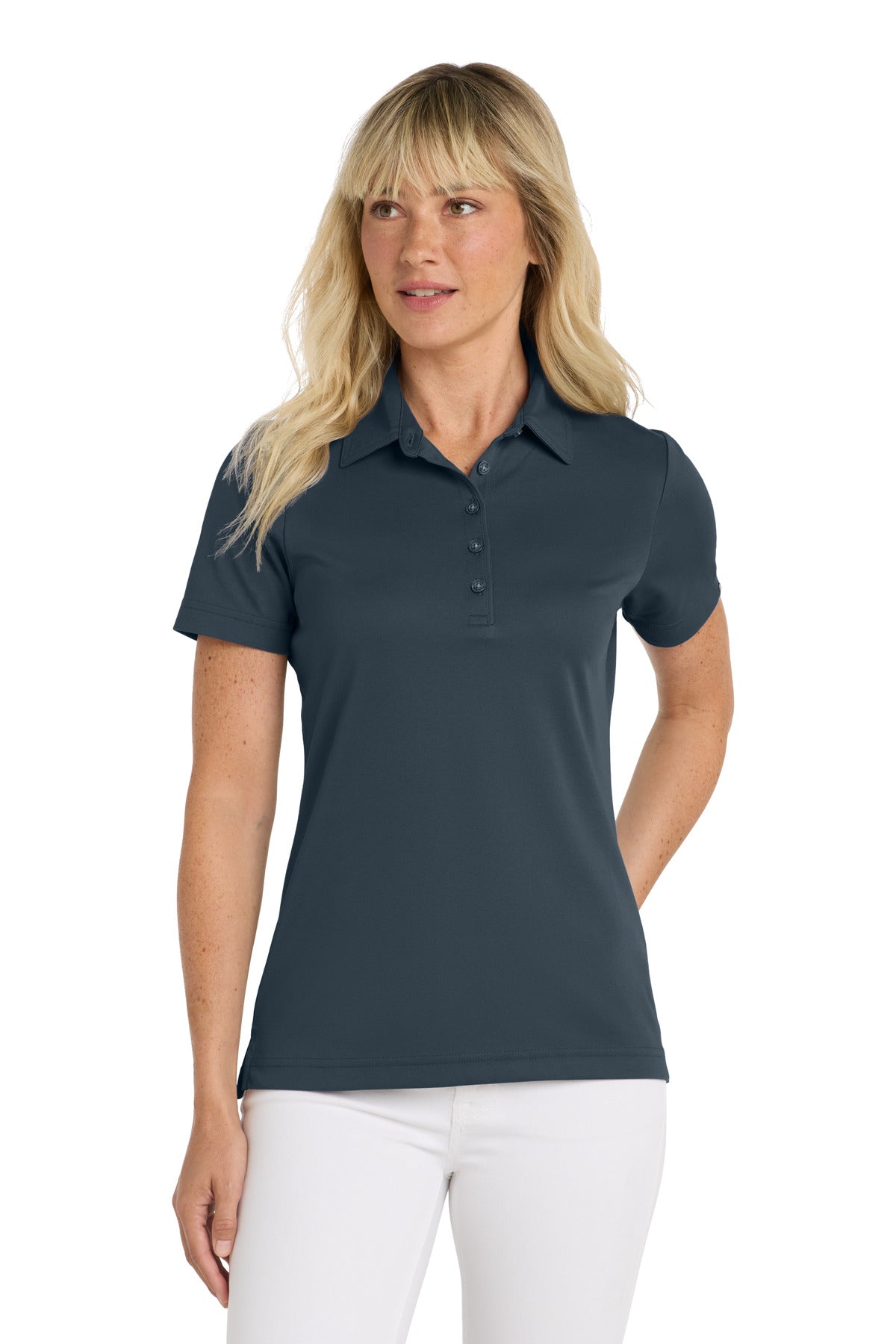 Front View of BlueNights TravisMathew Women's Oceanside Solid Polo TM1WW001