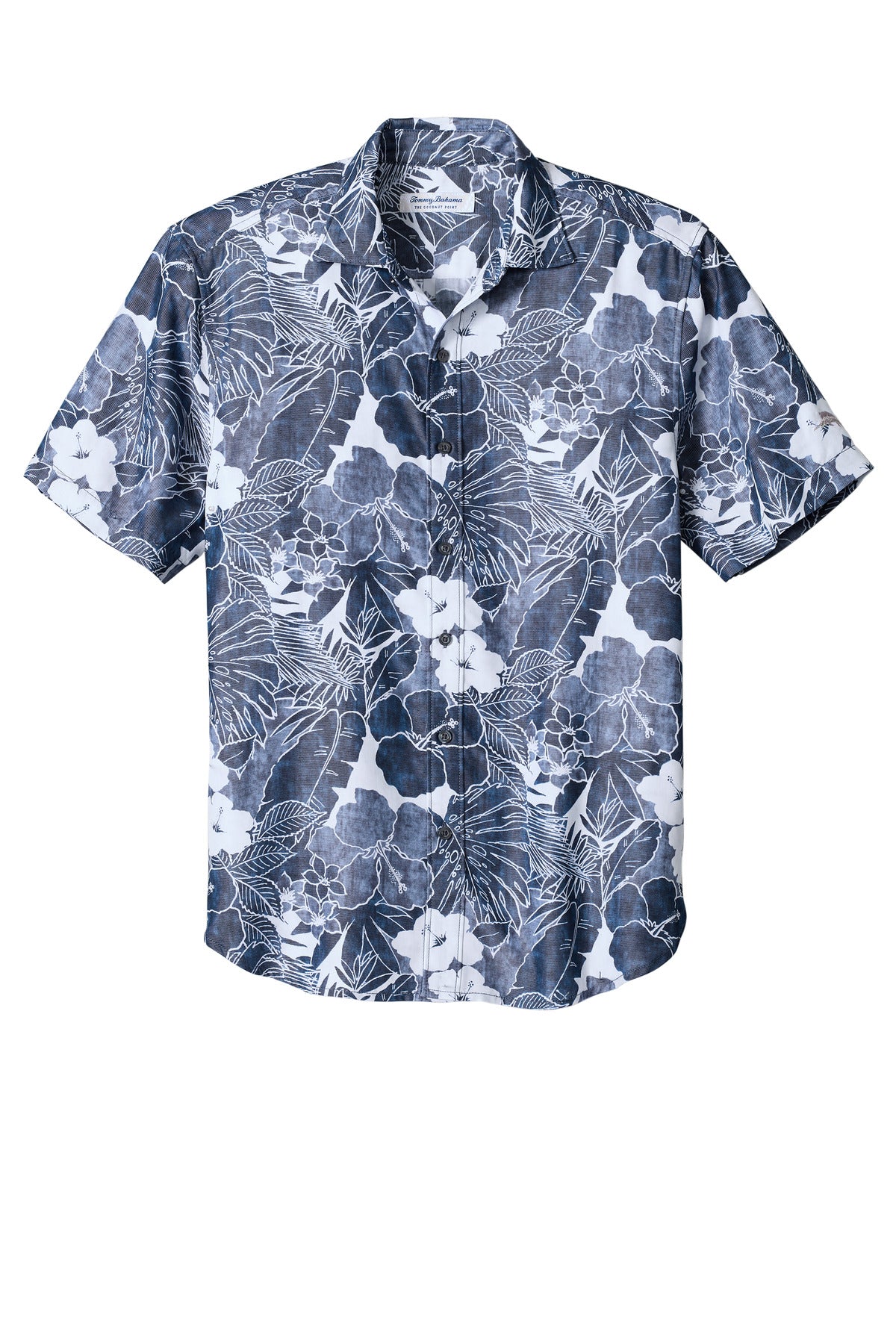 Front View of BlueNote Tommy Bahama Coconut Point Playa Flora Short Sleeve Shirt ST325929TB