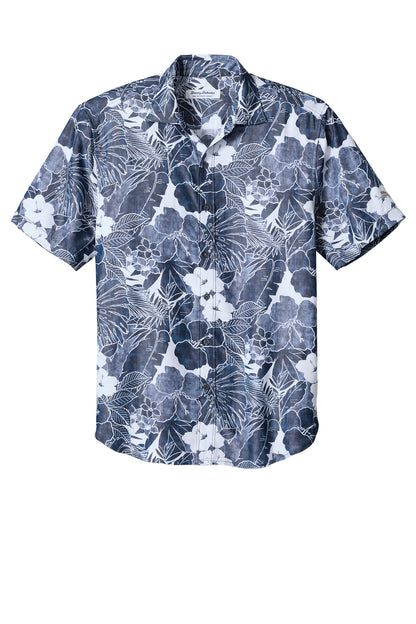 Front View of BlueNote Tommy Bahama Coconut Point Playa Flora Short Sleeve Shirt ST325929TB