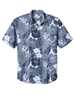Front View of BlueNote Tommy Bahama Coconut Point Playa Flora Short Sleeve Shirt ST325929TB