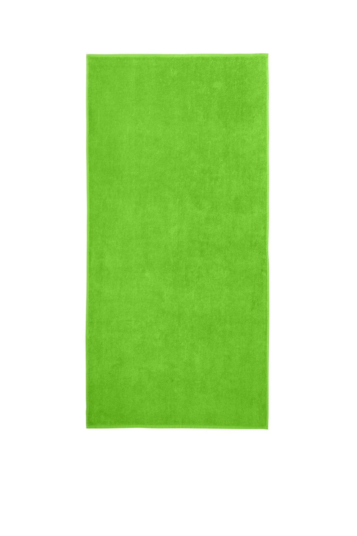 Front View of Bright Lime Port Authority Value Beach Towel PT44