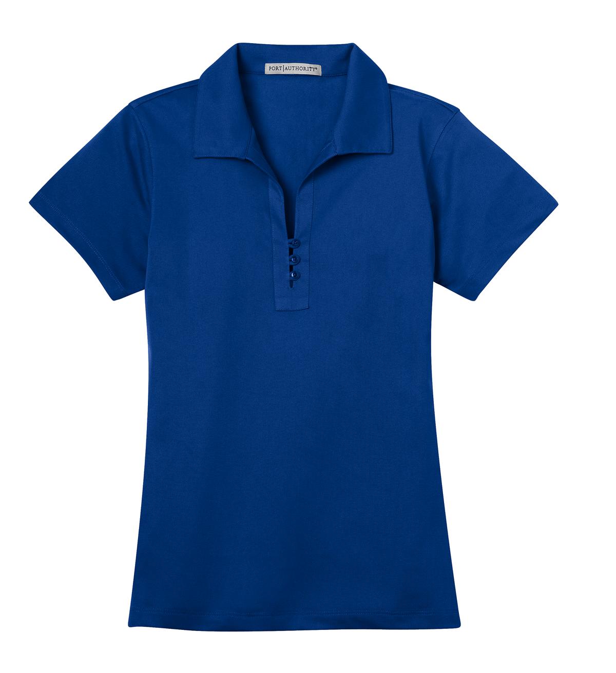 Front View of Bright Royal Port Authority Women's Tech Pique Polo. L527