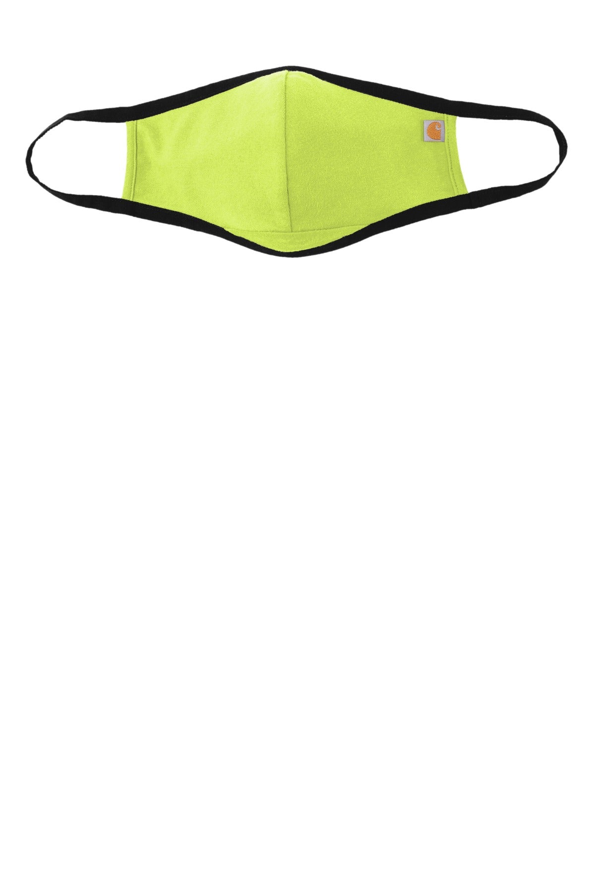 Front View of BrightLime Carhartt Cotton Ear Loop Face Mask (3 pack) CT105160