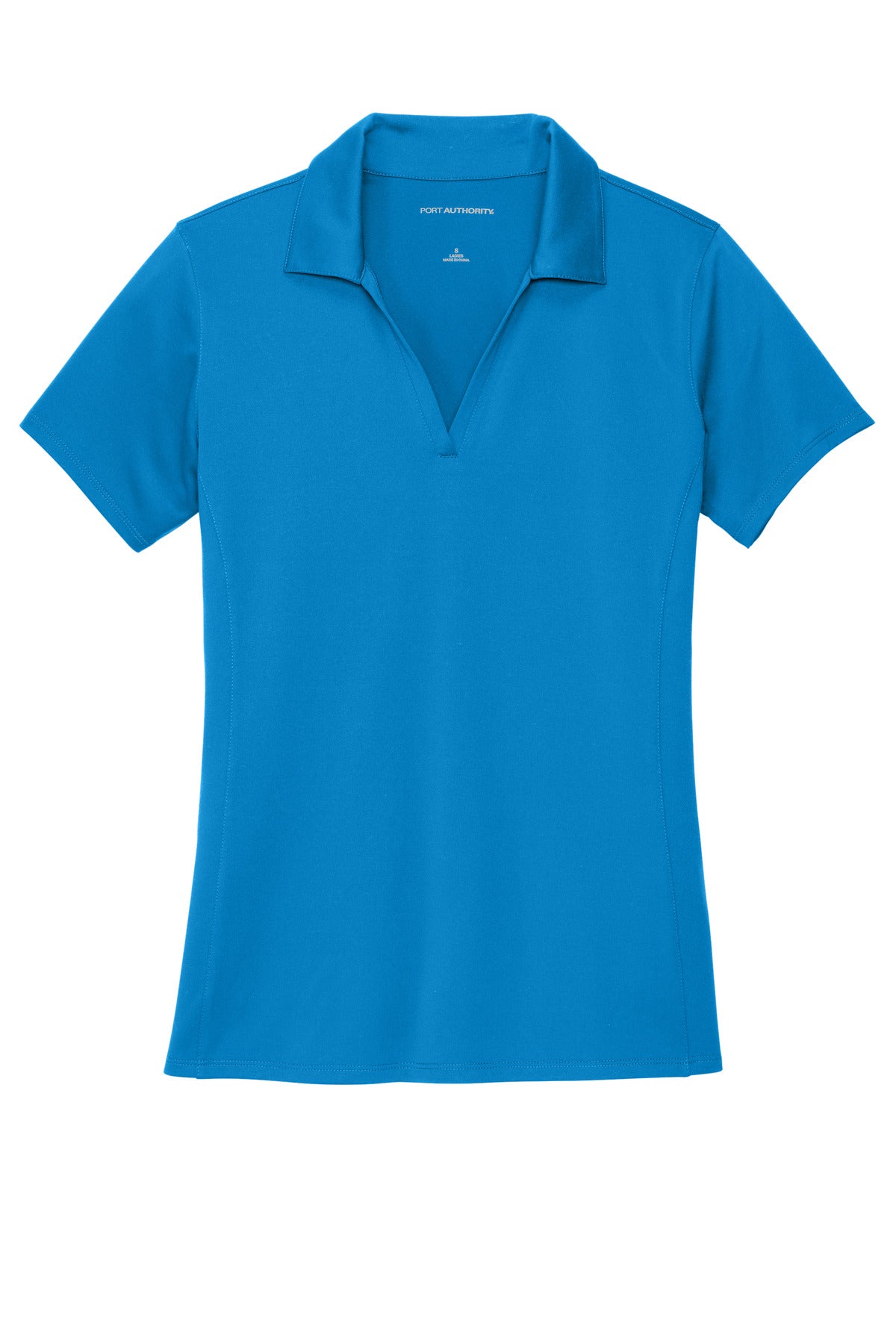 Front View of BrillBlue Port Authority Women's Performance Staff Polo LK398