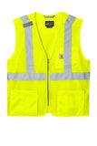 Front View of BriteLime Carhartt ANSI Class 2 Mesh Zip-Front Vest CT106171