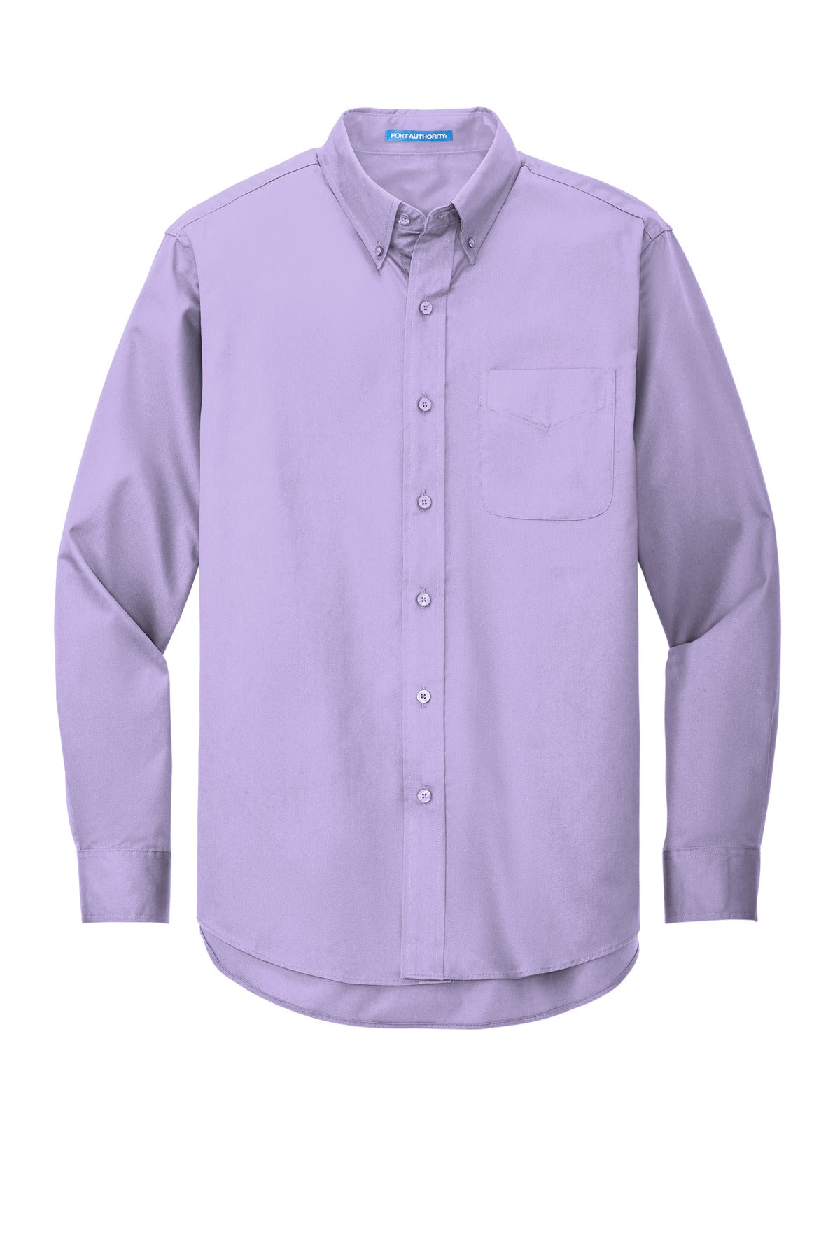 Front View of Brt Lavender Port Authority Extended Size Long Sleeve Easy Care Shirt S608ES
