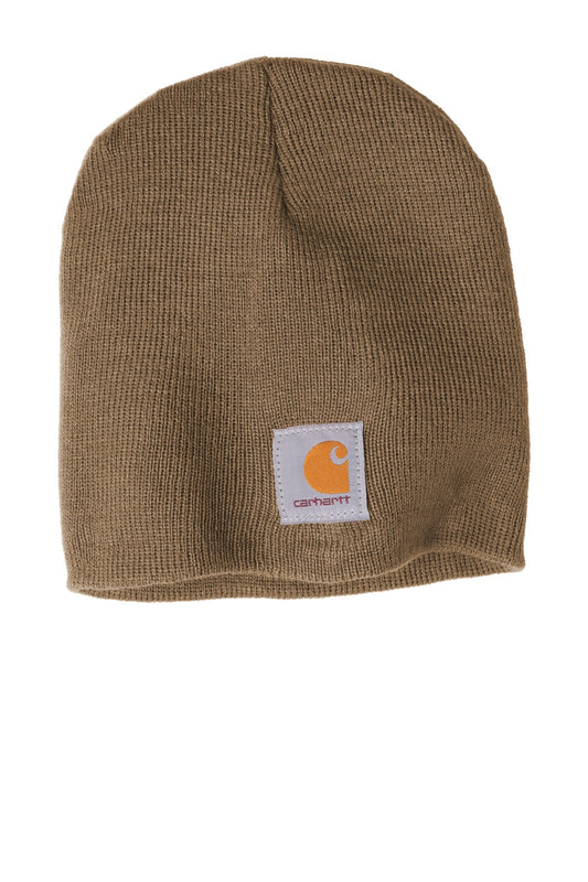 Front View of Canyon Brown Carhartt Acrylic Knit Hat. CTA205