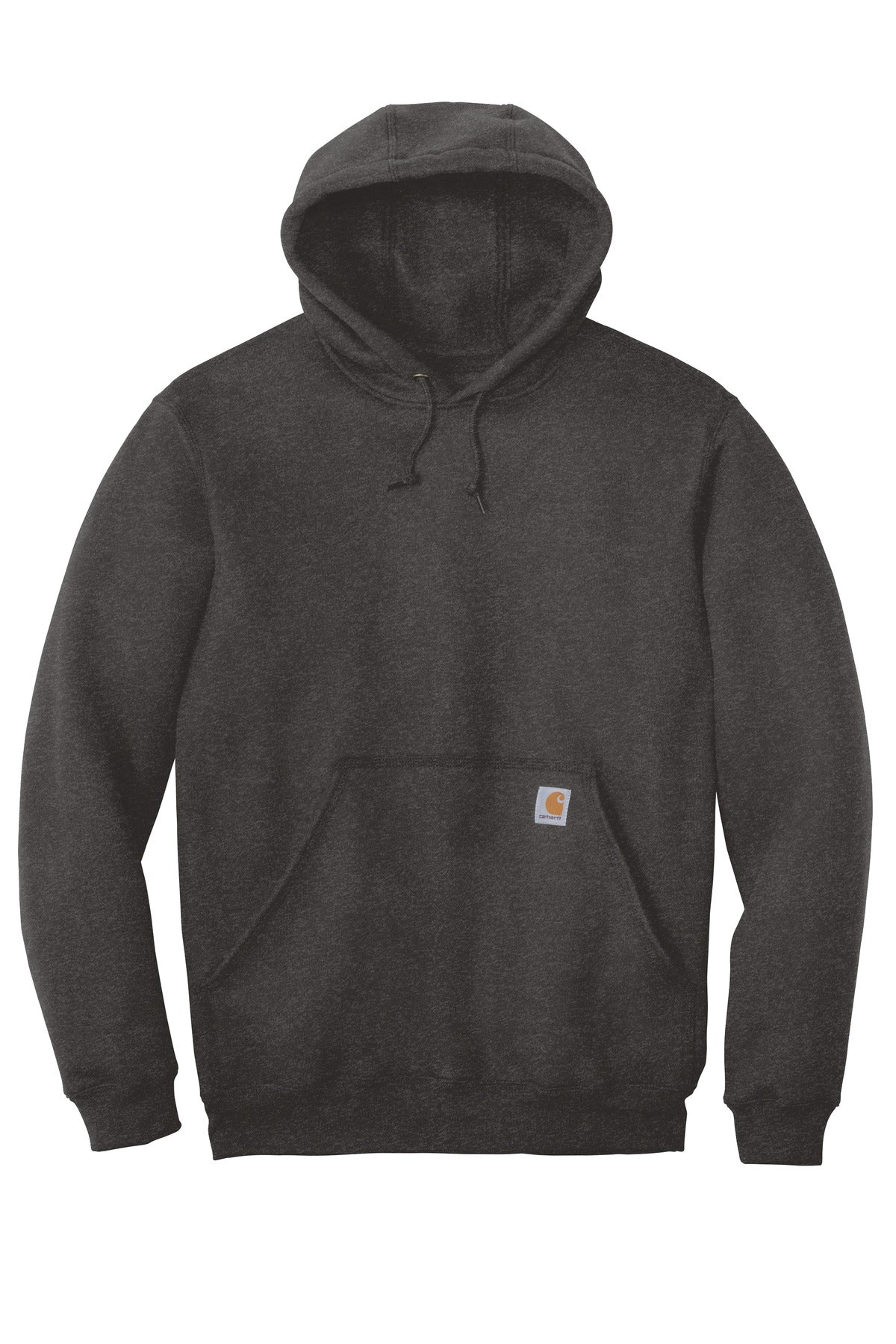 Front View of CarbonHthr Carhartt Tall Midweight Hooded Sweatshirt CTTK121