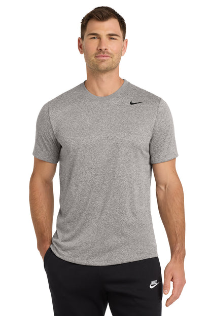 Front View of CarbonHthr Nike Team rLegend Tee DV7299