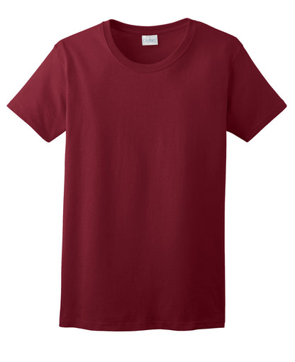 Front View of Cardinal Red Gildan Women's Ultra Cotton 100% US Cotton T-Shirt. 2000L