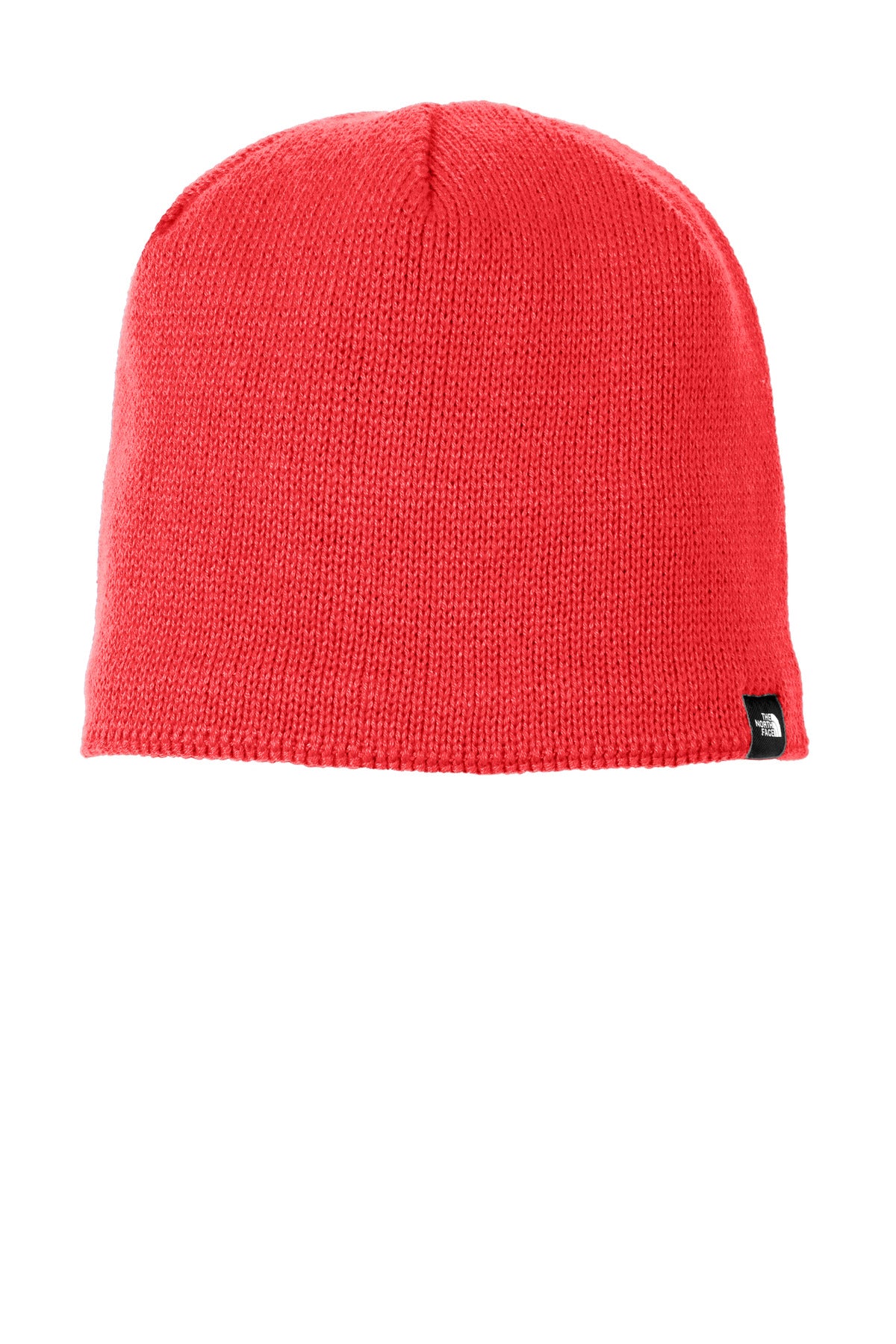 Front View of Cardinal Red The North Face Mountain Beanie. NF0A4VUB