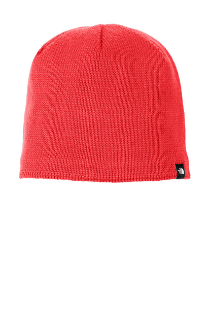 Front View of Cardinal Red The North Face Mountain Beanie. NF0A4VUB