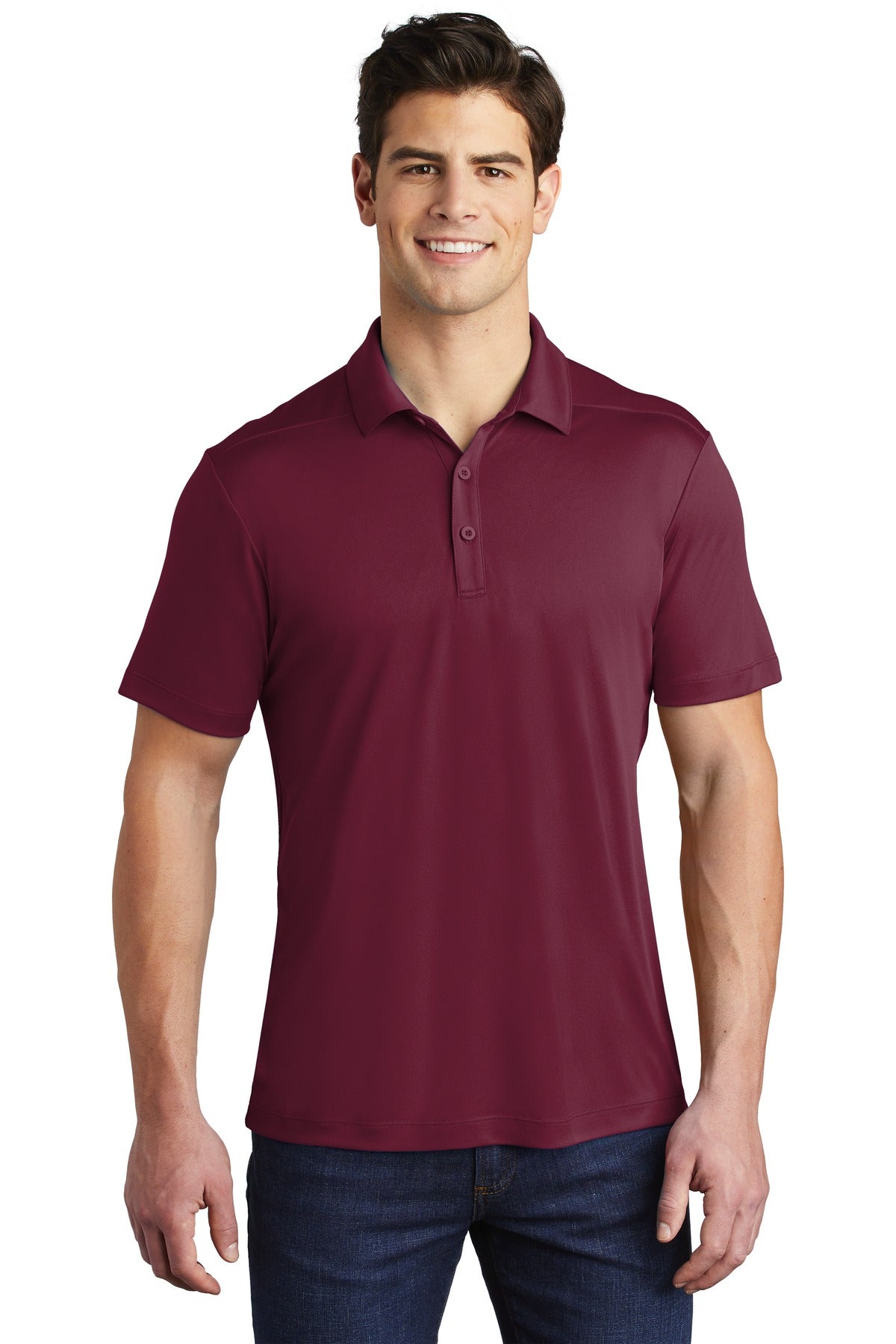 Front View of Cardinal Sport-Tek Posi-UV Pro Polo. ST520