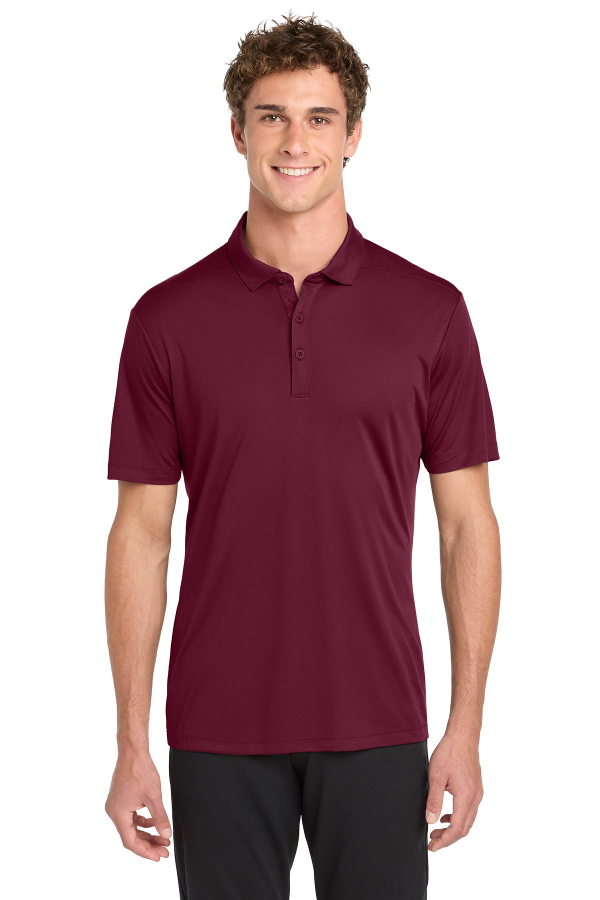 Front View of Cardinal Sport-Tek Posi-UV Pro Polo. ST520