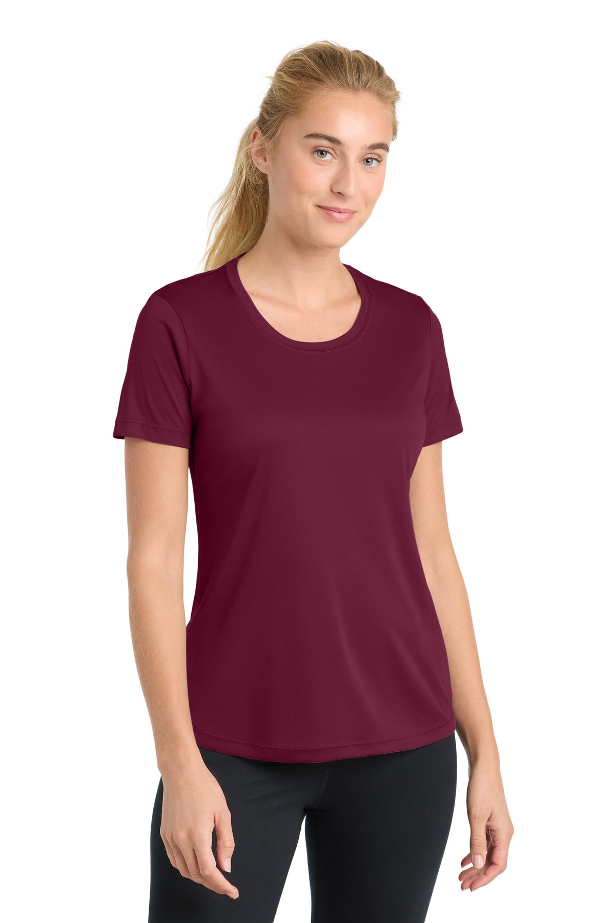 Front View of Cardinal Sport-Tek Women's PosiCharge Competitor Tee. LST350