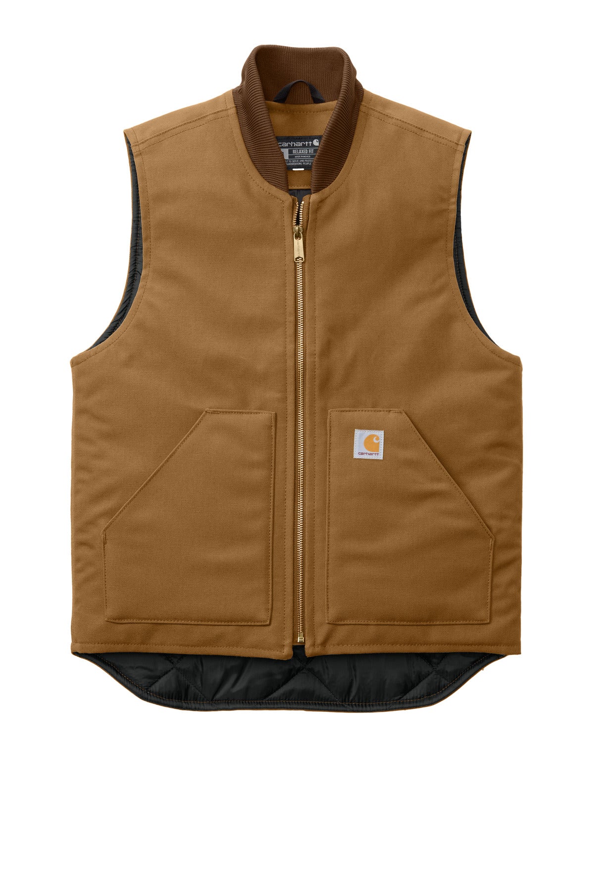 Front View of CarharttBr Carhartt Duck Vest. CT106676
