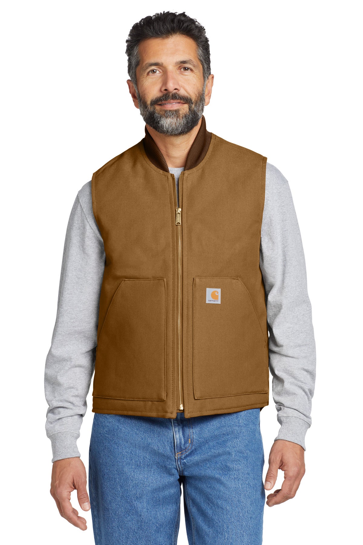 Front View of CarharttBr Carhartt Duck Vest. CT106676