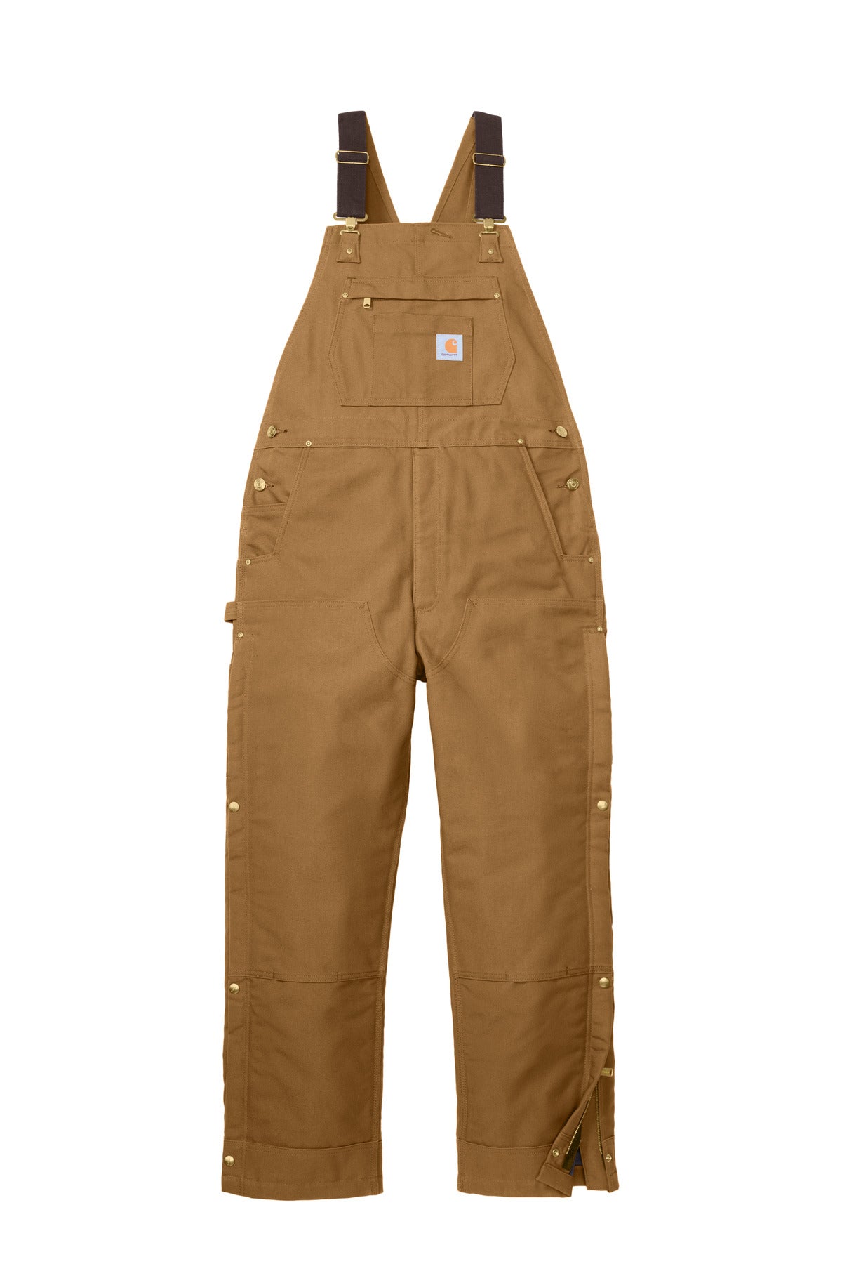 Front View of CarharttBr Carhartt Firm Duck Insulated Bib Overalls CT106672
