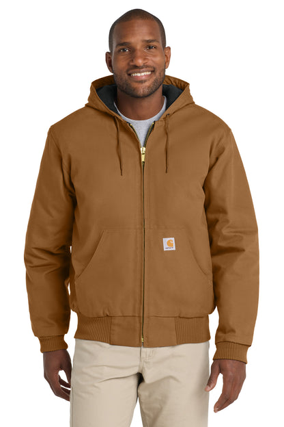 Front View of CarharttBr Carhartt Quilted-Flanne-Lined Duck Active Jac. CT106677