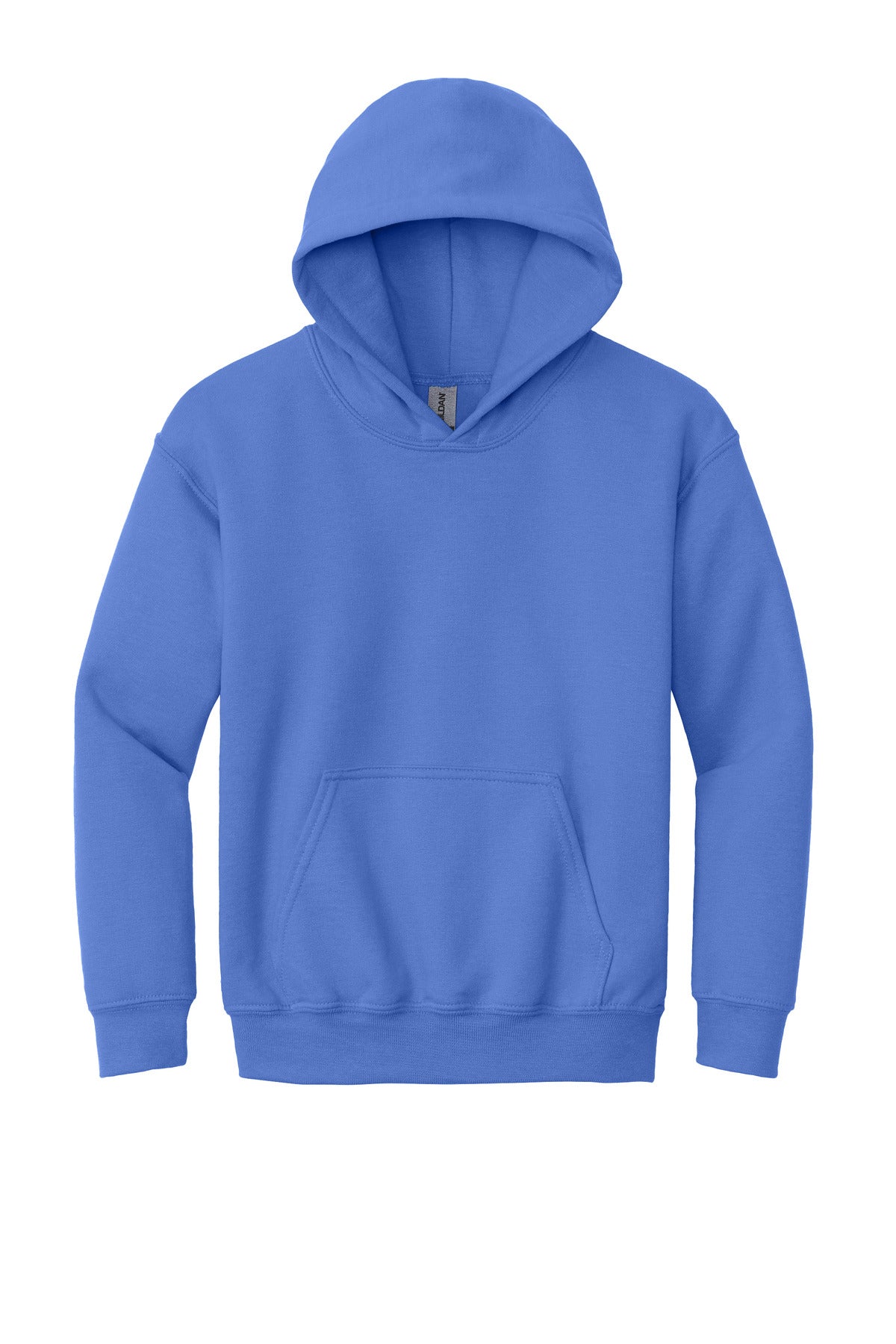 Front View of Carolina Blue Gildan - Youth Heavy Blend Hooded Sweatshirt. 18500B