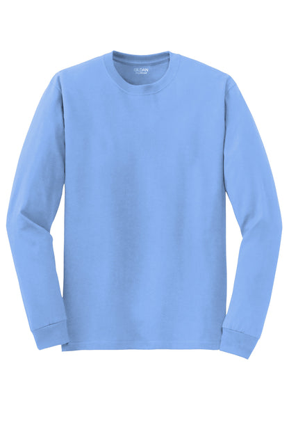 Front View of CarolinaBl Gildan - DryBlend 50 Cotton/50 Poly Long Sleeve T-Shirt. 8400