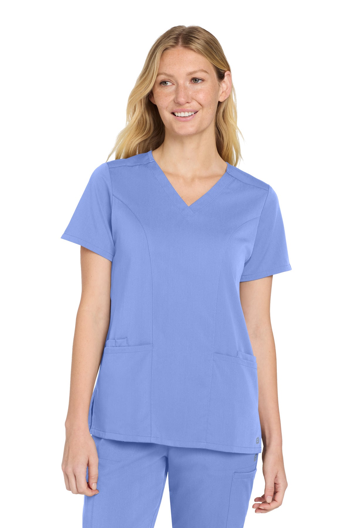 Front View of Ceil Wink Women's Premiere Flex V-Neck Top WW4168