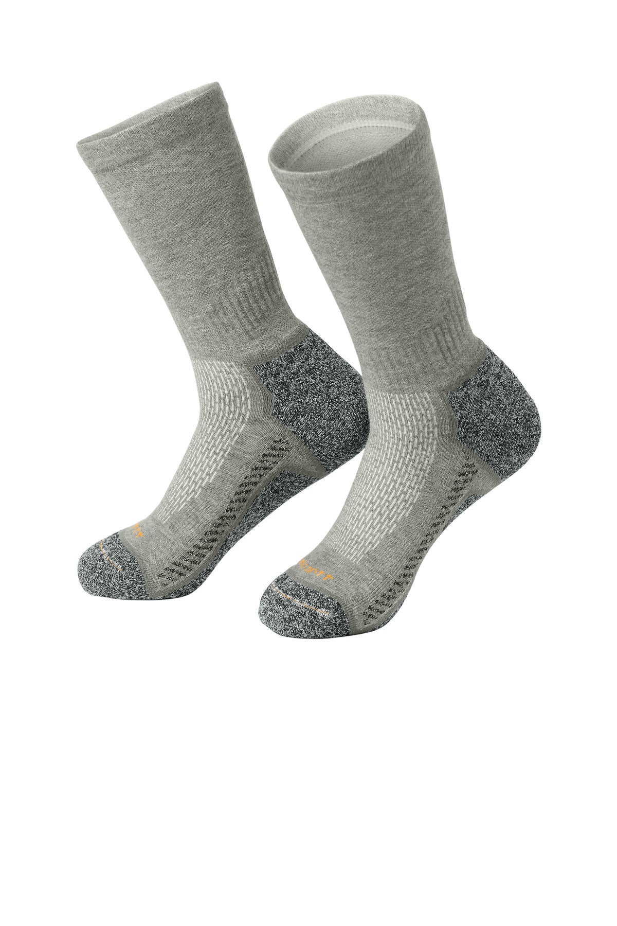 Front View of Charcoal Carhartt Force Midweight Crew Sock (3-Pack) CTSC4223