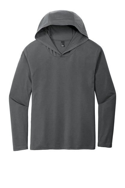 Front View of Charcoal District Perfect Tri Long Sleeve Hoodie. DM139
