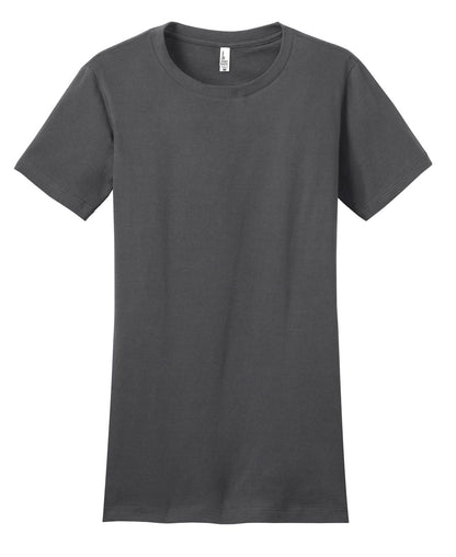 Front View of Charcoal District Women's Fitted The Concert Tee DT5001