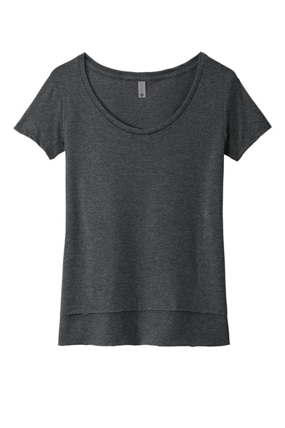 Front View of Charcoal Next Level Apparel Women's Festival Scoop Neck Tee. NL5030